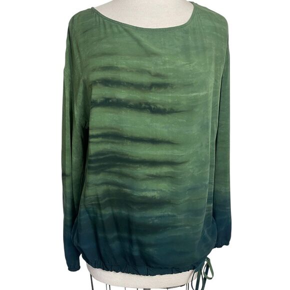 Michael Stars Tops - Michael Stars M Oversized relaxed fit blouse green ombre long sleeves rayon